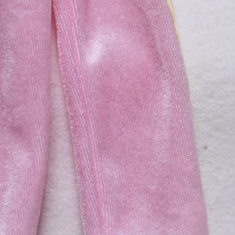 Vintage Genuine Barbie Doll Clothes Straight Leg Loose Pants Pink and Yellow - Picture 5 of 7